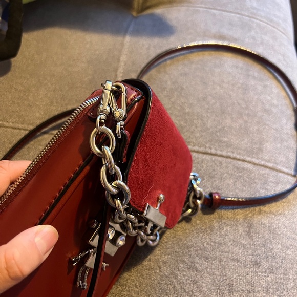 Charles & Keith Red Crossbody Bag with Robot Accent - Picture 5 of 6